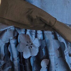 Susanne Lively Blue Laser Cut Flower Formal Dress 4
